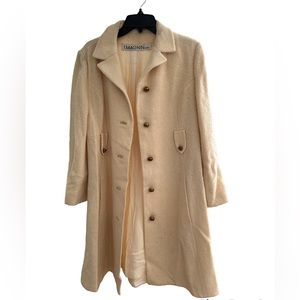 I. Magnin & Co Vintage cream wool coat